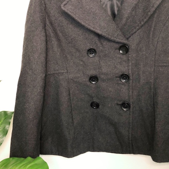 Michael Kors Grey Wool Blend Pea Coat - Picture 13 of 15